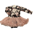 Body-sukienka bawełniana z długim rękawem Bambarillo - KWIATY- PEONIE